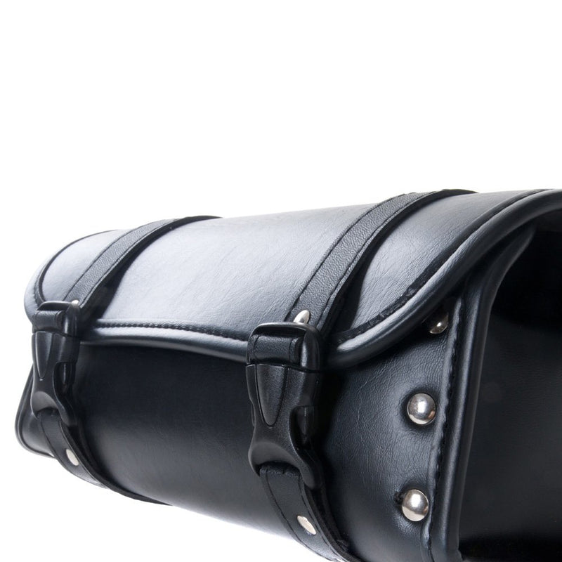  [AUSTRALIA] - Motorcycle Bags, Saddlebags with Leather Shell, Black Handlebar Bag Black-Classic