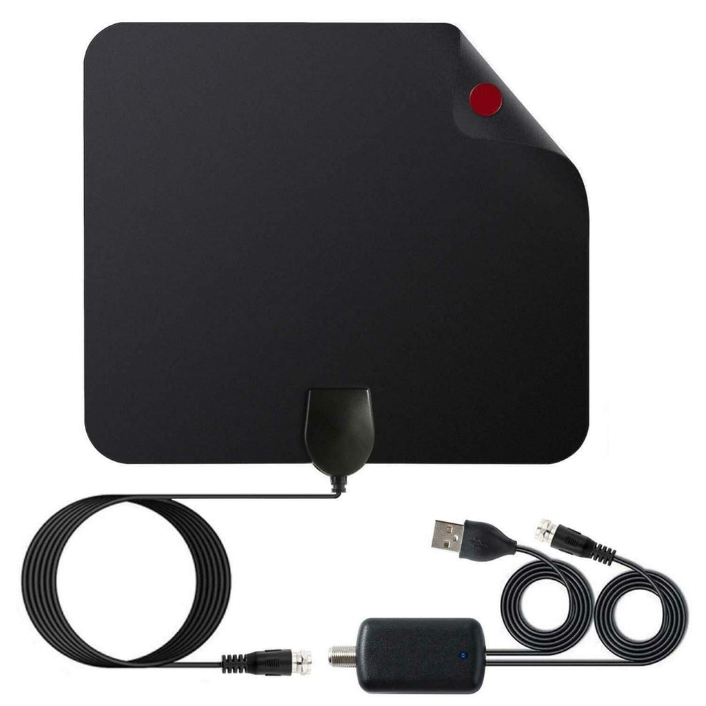  [AUSTRALIA] - TV Antenna Indoor Digital 4K 1080p Signal Booster 50-80 Mile Range Black