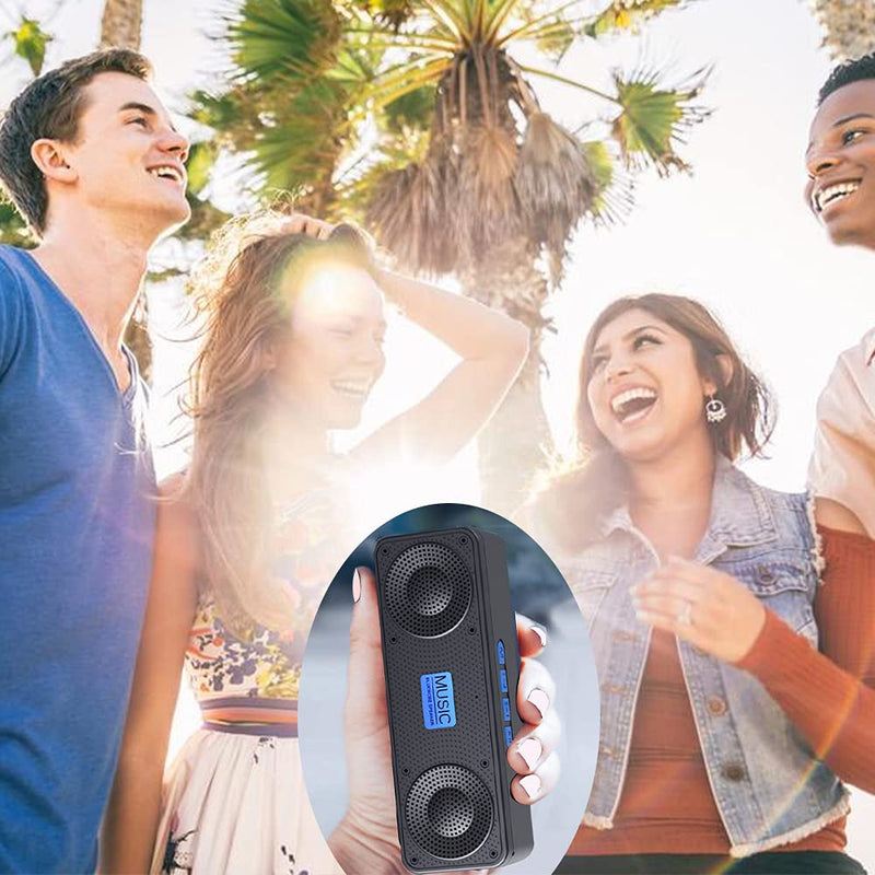 Portable Bluetooth Speaker,3D Stereo Hi-Fi Bass Upgraded Wireless Bluetooth Speaker 5.0 with 18H Playtime,Rich Bass,FM Radio,Built-in Mic,100Ft Wireless Range,Portable Speakers for Outdoors S18 Blue - LeoForward Australia