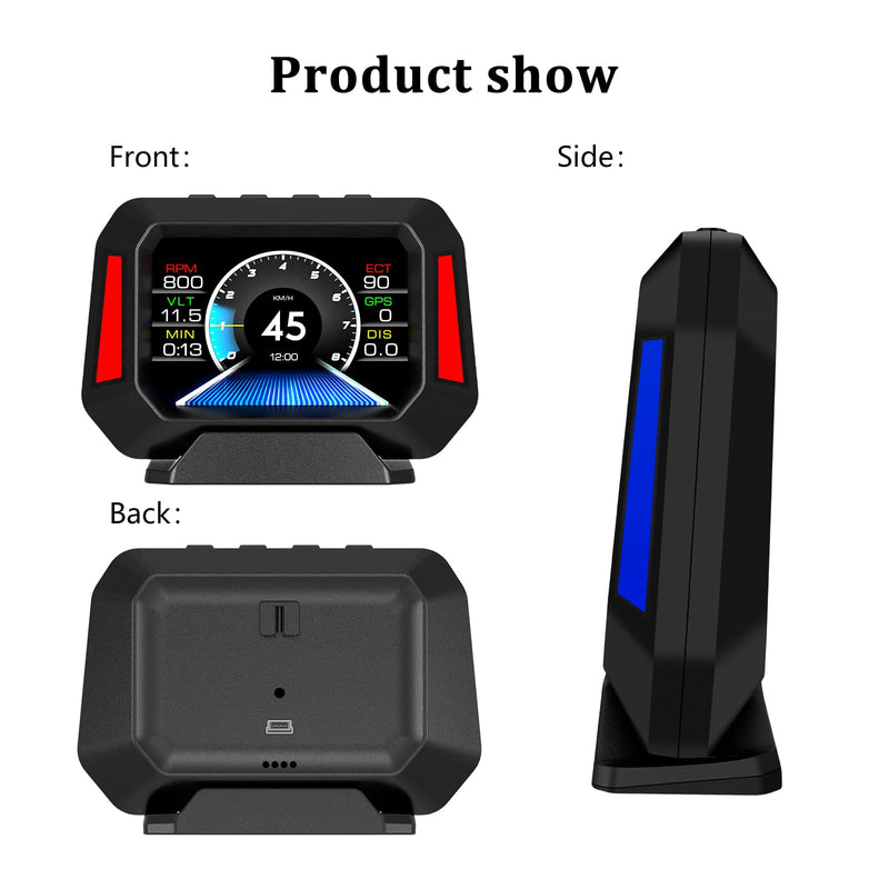  [AUSTRALIA] - AWOLIMEI Head up Display for Cars, HUD Display Car, Speedometer, OBD and GPS Car Display, Work for All Car