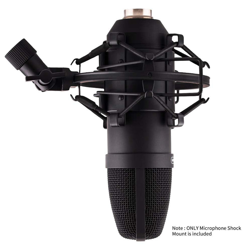  [AUSTRALIA] - LYRCRO Microphone Shock Mount, Mic Anti-Vibration Suspension Shock Mount Holder Clip for 44mm-49mm Diameter Condenser Mic like MXL V67G V67i V69M V87 550 Studio 24 V76T Babybottle SL