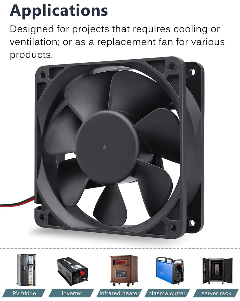  [AUSTRALIA] - GDSTIME 12v 120mm x 38mm High Speed Dc Brushless Cooling Fan