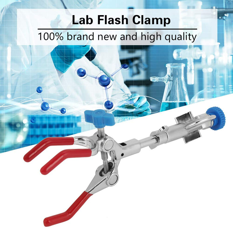 Adjustable Three-Prong Swivel Flask Clamp Lab Test Tube Condenser Lab Holder Extension Flask Clip Clamp - LeoForward Australia