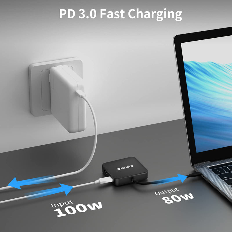  [AUSTRALIA] - USB C Hub, 7 in 1 USB C Adapter with 4K 30Hz HDMI, 100W PD, SD/TF Card Reader, 2 USB A 3.0, 1 USB C for MacBook Pro/Air, USB C Hub Multiport Adapter, USB Hub for Laptops and Other USB C Devices 7 in 1(HDMI+SD/TF)