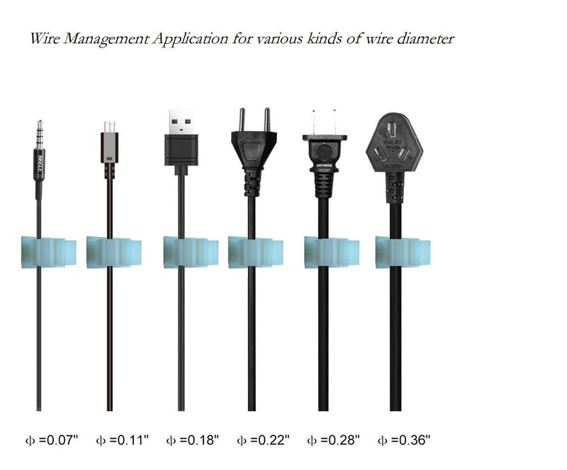  [AUSTRALIA] - 30 Pack Adjustable Cable Clips, 3M-Adhesive Nylon Cable Clamps Wire Clips, Desk Wall Cord for Wire and Cable Management