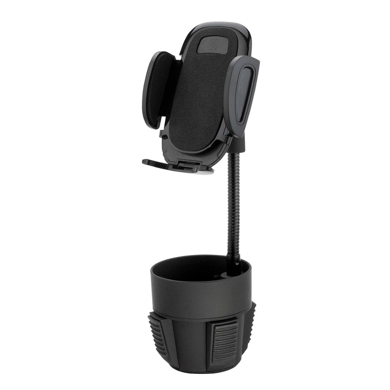  [AUSTRALIA] - Scosche SUHCUPM-XCES0 Select Phone Mount for Car with Adjustable Gooseneck, Spring Loaded Cup Holder Base, Universal, Black Power Mount 1 Pack