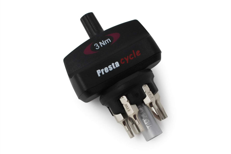  [AUSTRALIA] - Prestacycle Mini Bike TorqKeys - Preset Torque Tool w/6 Bits & Holder – Compatible with Standard 1/4" hex bit - Choose from Sizes: 3Nm, 4Nm, 5Nm.