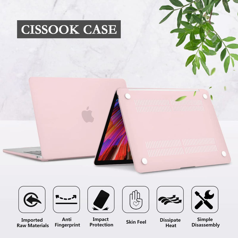  [AUSTRALIA] - CISSOOK Baby Pink Case for MacBook Air 15 Inch A2941 M2 2023 Release, Plastic Chalk Pink Hard Shell Cover with Keyboard Cover & Screen Protector for MacBook Air 15 with Touch ID 2023