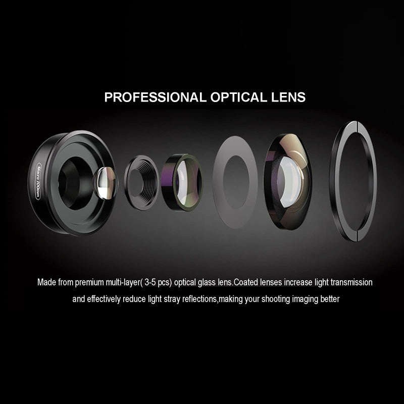  [AUSTRALIA] - Professional Macro Lens for iPhone,FKN Cell Phone Camera Lens Macro Lens for iPhone Samsung Galaxy Huawei Oneplus iOS & Android Smartphone