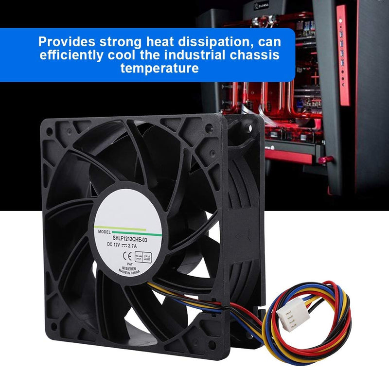  [AUSTRALIA] - Yoidesu 120mm x 38mm 12V 2.7A Dual Ball Bearings Dc Cooling Fan,4-Pin Premium Quiet Fan,High Speed 6000RPM 210.38CFM High Performance Cooling Fan Cooler