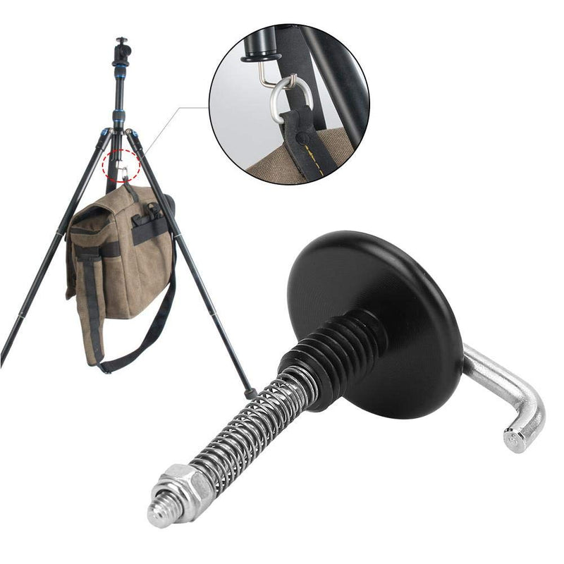  [AUSTRALIA] - Tripod Hook, 3/8 Spring Center Column Weight Hook, Metal Body Durable Stable Shooting Tripod Hook for Photography