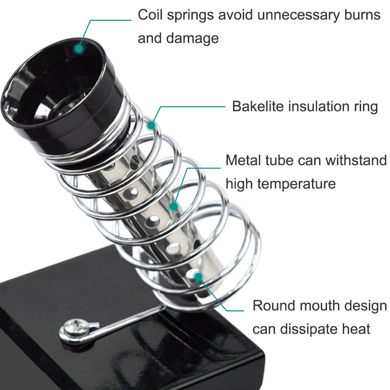  [AUSTRALIA] - Xiatiaosann soldering iron stand soldering iron holder soldering iron base with 10 pieces cleaning sponge and 1 piece brass ball for cleaning the soldering iron tip