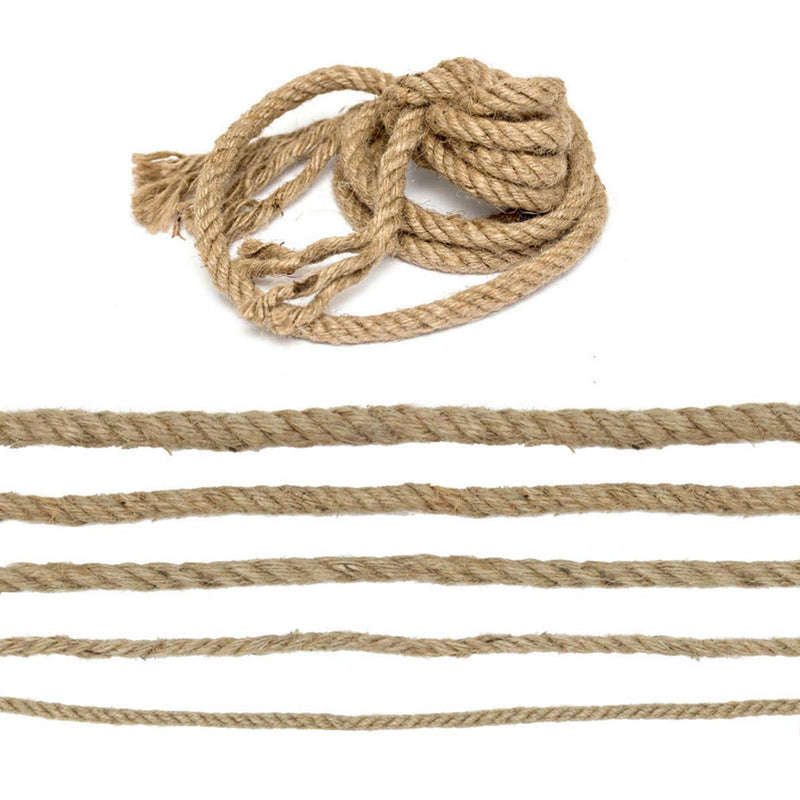  [AUSTRALIA] - HOMYHOME Jute Rope Natural Jute Twine 8 mm Rope Cord Craft for Packaging Arts Crafts Decoration Bundling Gardening Home 50 Feet 8mm x 50 ft