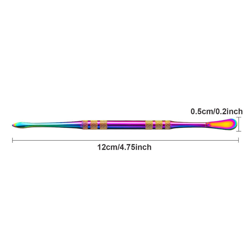  [AUSTRALIA] - 6 Pieces Wax Carving Tool Wax Tool Carving Tool Stainless Steel Sculpting Tool Spoon 4.75 Inch (Rainbow) Rainbow