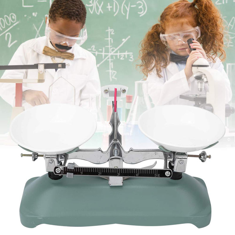  [AUSTRALIA] - Pssopp School Scales Metal Toy Table Scales Mechanical Scales with Tweezers and Calibration Weight for Laboratory Lessons Physics Accessories Various Weights (100 g) 100 G