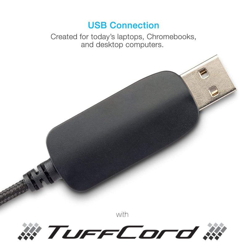  [AUSTRALIA] - Cyber Acoustics Stereo USB Headset, in-line Controls for Volume & Mic Mute, Noise Cancelling Mic & Flexible Boom for PC & Mac, Perfect for Classroom, Home or Office (AC-6012) 1 Unit