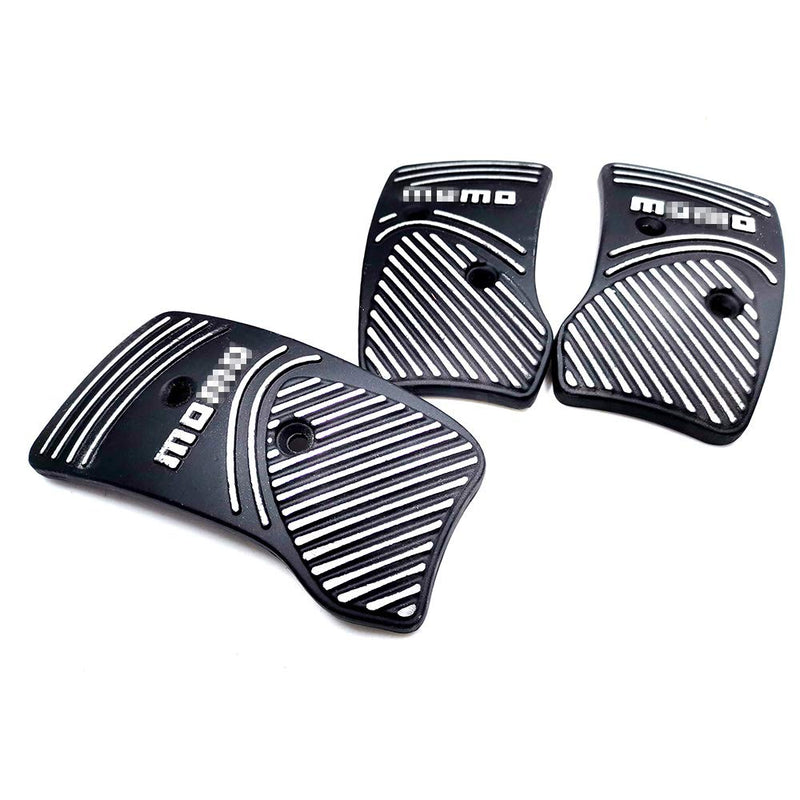  [AUSTRALIA] - Surla Black Aluminium Non Slip Sport Pedal Brake Pad Covers Manual Car 3 PC (Black)