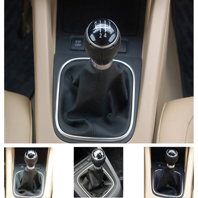  [AUSTRALIA] - 5 Speed Gear Shift Knob Gaiter Boot, Keenso Auto Manual Gaiter Boot Shift Gear Knob Gaitor Boot Kit Dustproof Cover for VW Golf 6 MK5 MK6 Jetta 2005-2014, Black