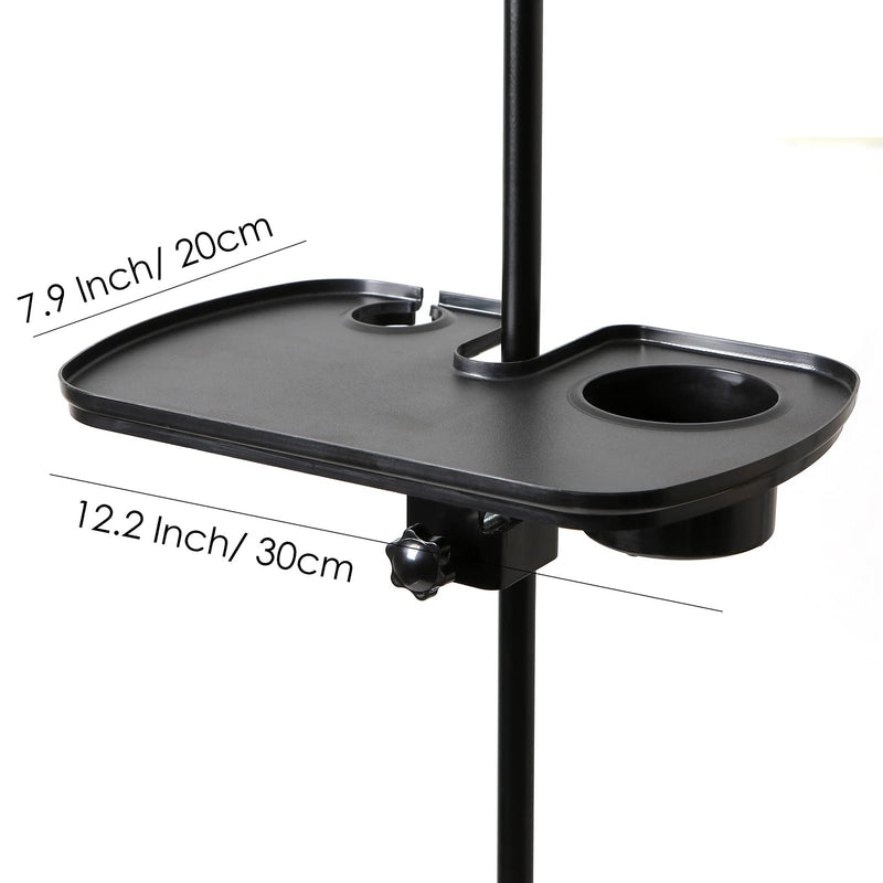  [AUSTRALIA] - Auhafaly Plastic Microphone Stand Tray Stage Concert Performance Vocal Guitar Accessory with Drink Holder and Microphone Holder (Deluxe) Deluxe