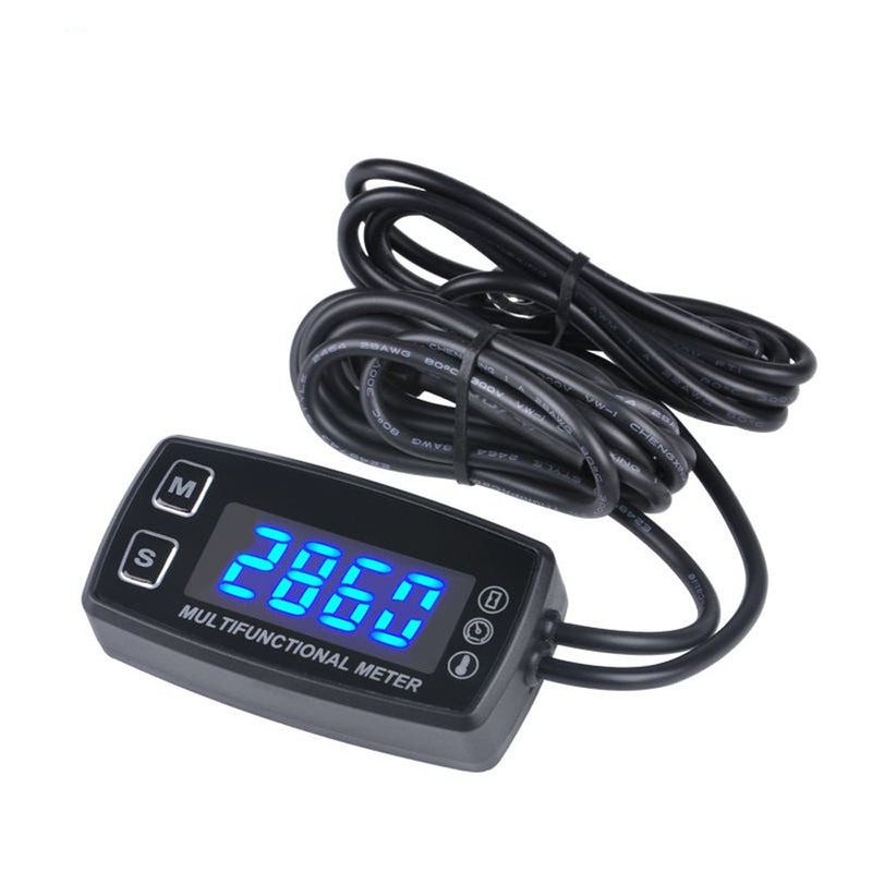  [AUSTRALIA] - Runleader RL-HM035LT Led Tach/Hour Meter Thermometer Temperature Meter for Gasoline Marine Outboard Paramotor Trimmer Cultivator Tiller