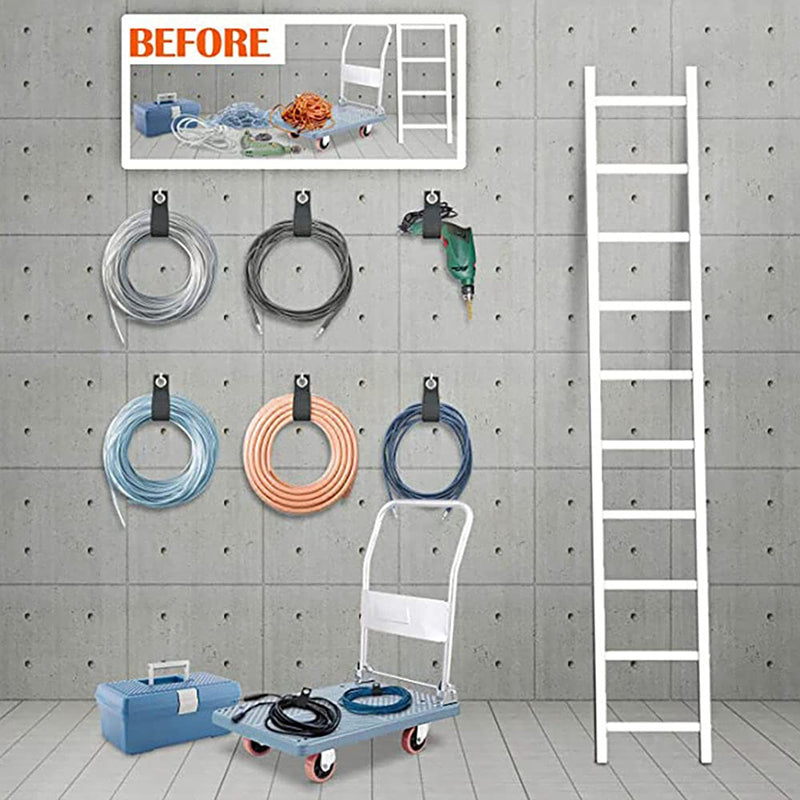  [AUSTRALIA] - 9 Pack Extension Cord Holder Organizer, Heavy Duty Storage Straps Extension Cord Fixator Adjustable, Fit with Garage Pool Hose and Cable Storage.