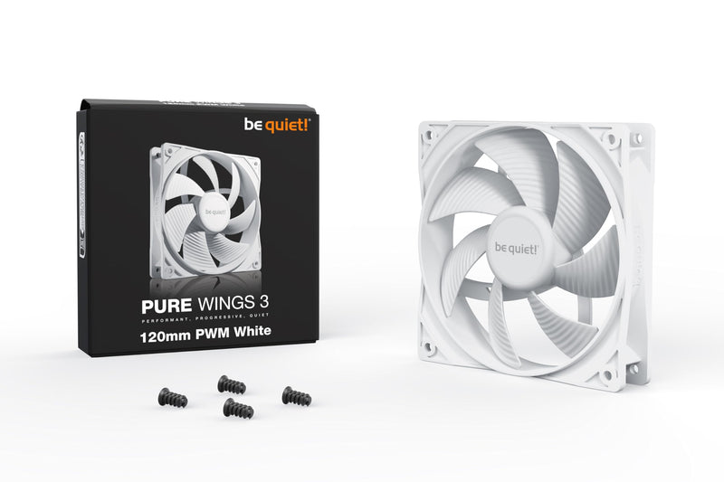  [AUSTRALIA] - be quiet! Pure Wings 3 120mm PWM White fan, high speed, low minimum speed, optimized fan frame, exceptional air pressure, BL110 ‎120mm PWM White