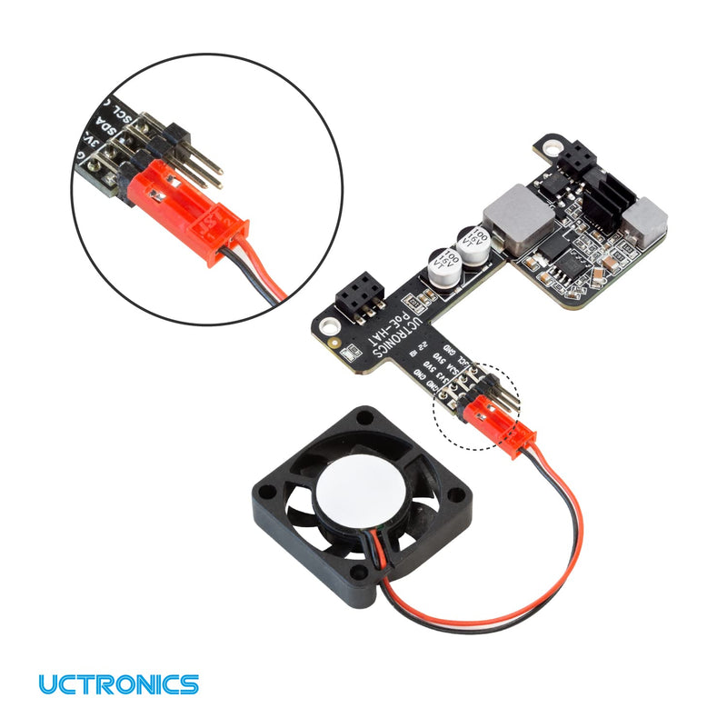  [AUSTRALIA] - UCTRONICS PoE HAT for Raspberry Pi 4B/3B+, Power Over Ethernet (PoE) Support 802.3af PoE Network Standard, Compatible with Pi 4B / 3B+