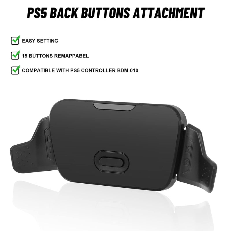  [AUSTRALIA] - TOMSIN Back Button Attachment for PS5 Controller BDM-010, Programmable Remap Paddles Kit for Dualsense Controller (White)