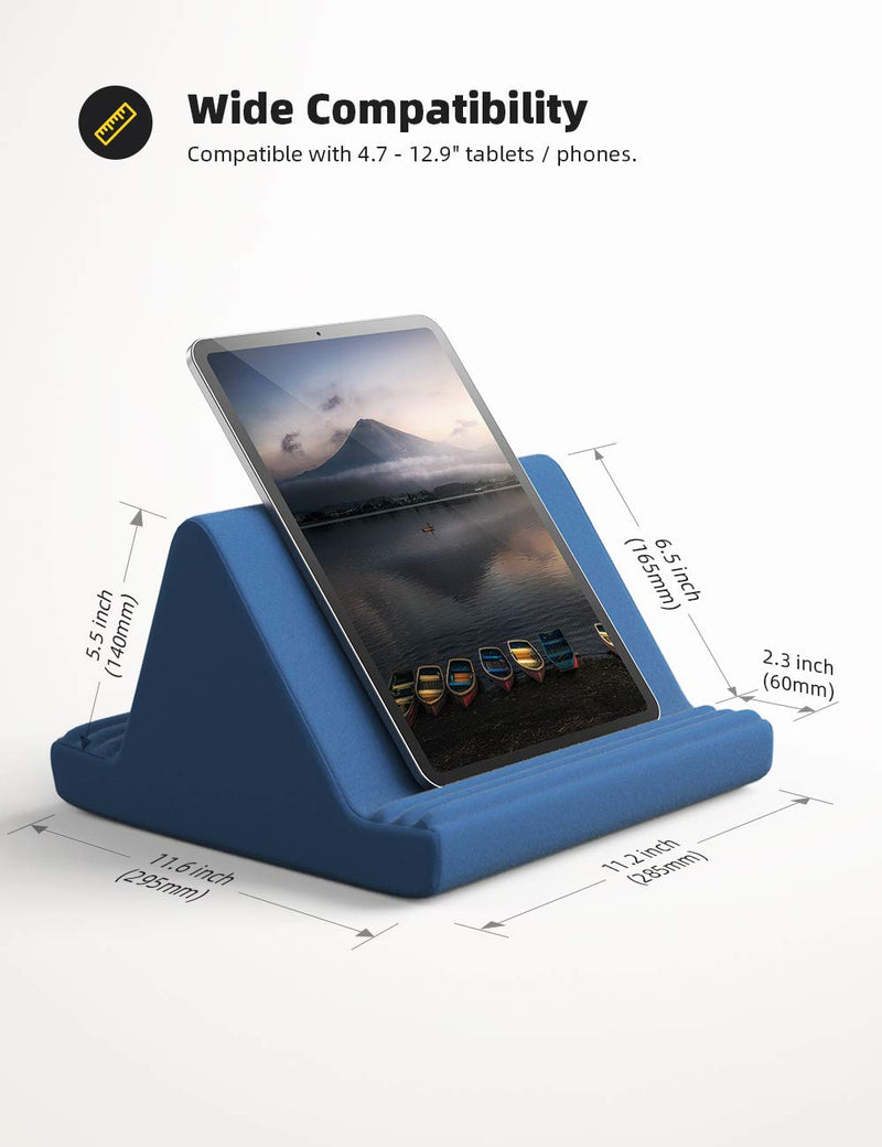  [AUSTRALIA] - Tablet Pillow Stand, Pillow Soft Pad for Lap - Lamicall Tablet Holder Dock for Bed with 6 Viewing Angles, for iPad Pro 9.7, 10.5,12.9 Air Mini 4 3, Kindle, Galaxy Tab, E-Reader - Royal Blue
