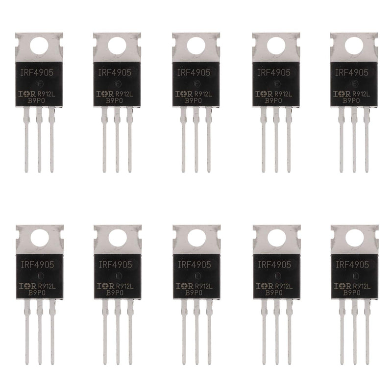 BOJACK IRF4905 MOSFET Transistors IRF4905S 74A 55V P-Channel Power MOSFET TO-220AB (Pack of 10 Pcs) - LeoForward Australia