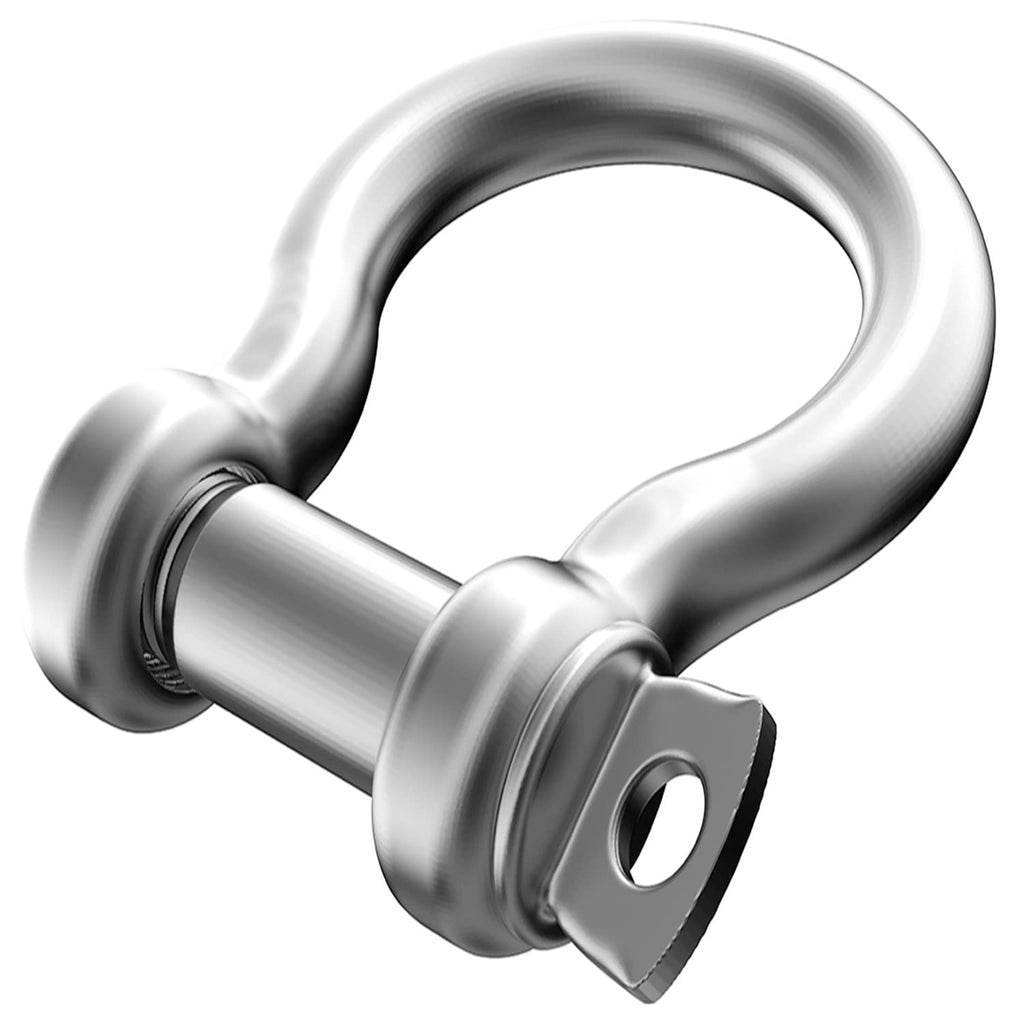  [AUSTRALIA] - 1 Pcs 1/2 Inch 304 Stainless Steel D Ring Shackles 12 mm Screw Pin Anchor Shackle for Traction Steel Wire, 12 mm