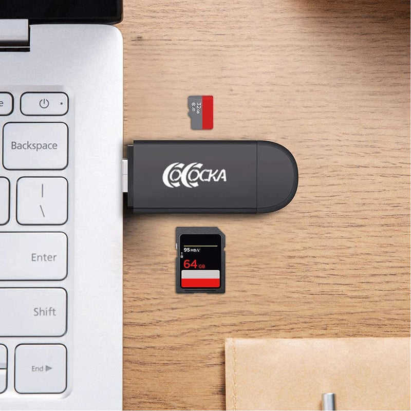  [AUSTRALIA] - COCOCKA USB 3.0 SD Card Reader, Type C Memory Card Reader, OTG Adapter for SDXC SDHC SD MMC TF RS- MMC Micro SDXC Micro SD Micro SDHC Card and UHS-I Cards Windows Linux PC Laptop Type C 3.0