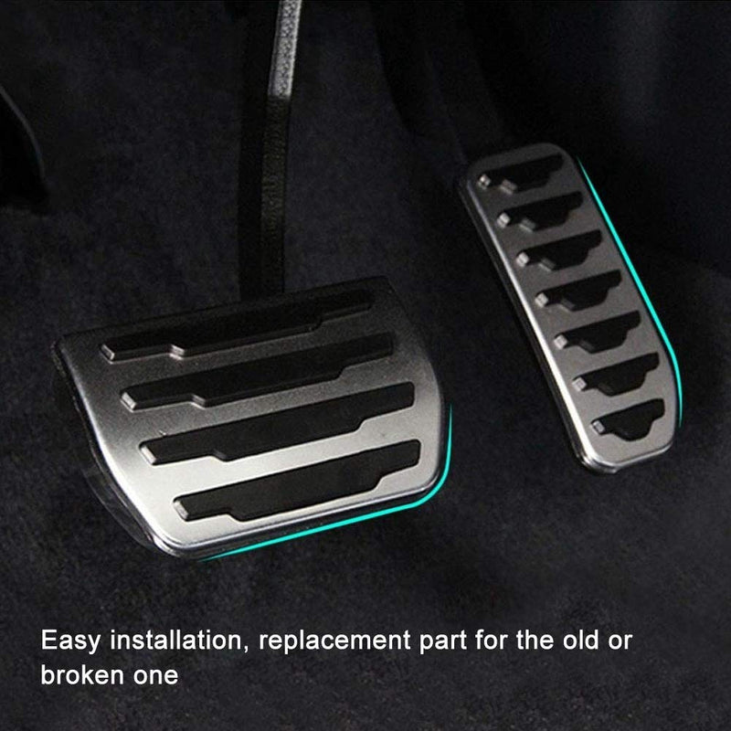  [AUSTRALIA] - Fydun Fuel Brake Pedal Cover 2pcs Fuel Brake Pedal Car Aluminum Alloy Gas Fuel Brake Pedal Cover Fit for Discovery Sport