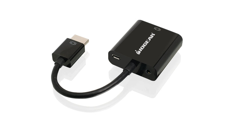 IOGEAR HDMI to VGA Adapter with Audio, GVC311 , black - LeoForward Australia