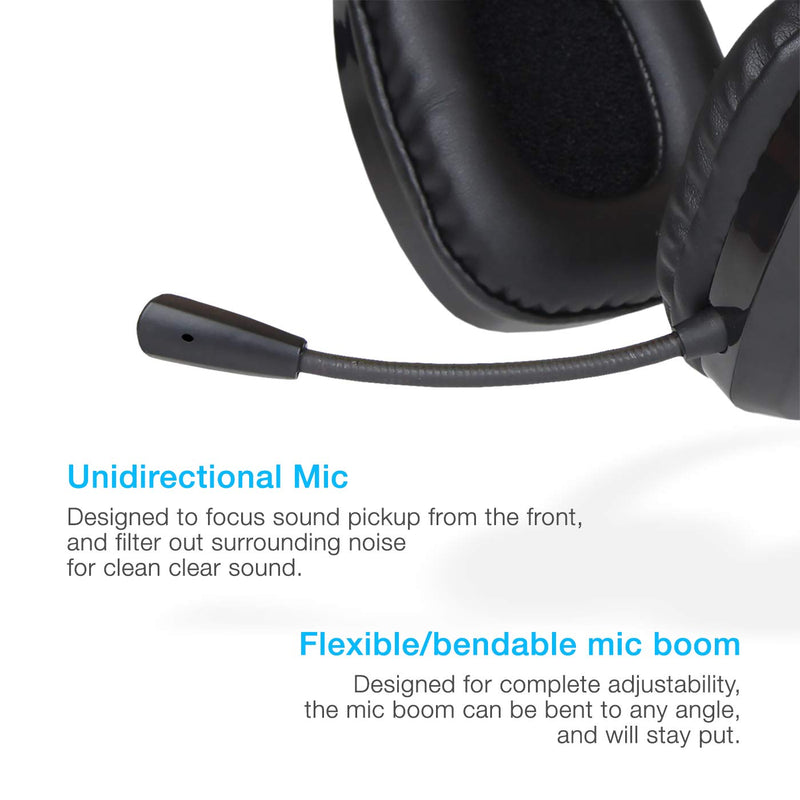  [AUSTRALIA] - Cyber Acoustics Stereo PC Headset; 3.5mm Connection, Noise Cancelling Microphone with Flexible Boom for PC & Mac; Classroom, Home or Office (AC-6008)