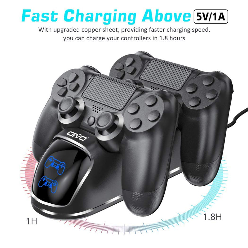  [AUSTRALIA] - PS4 Controller Charger Dock Station, OIVO Playstation 4 PS4 Controller Charging Dock Station Upgraded 1.8-Hours Charging Chip, Charging Dock Station Replacement for PS4 Dualshock 4 Controller Charger