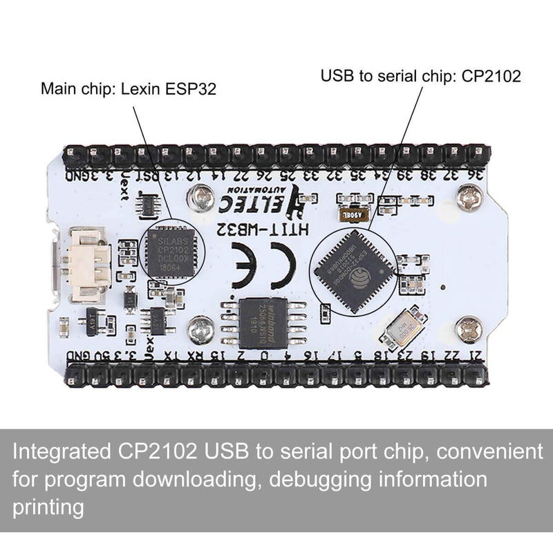  [AUSTRALIA] - MakerFocus ESP32 Development Board Upgraded Version 8MB Flash, ESP32 WiFi Bluetooth, ESP32 OLED 0.96 Inch OLED Display CP2102 Internet for Ar duino ESP8266 NodeMCU