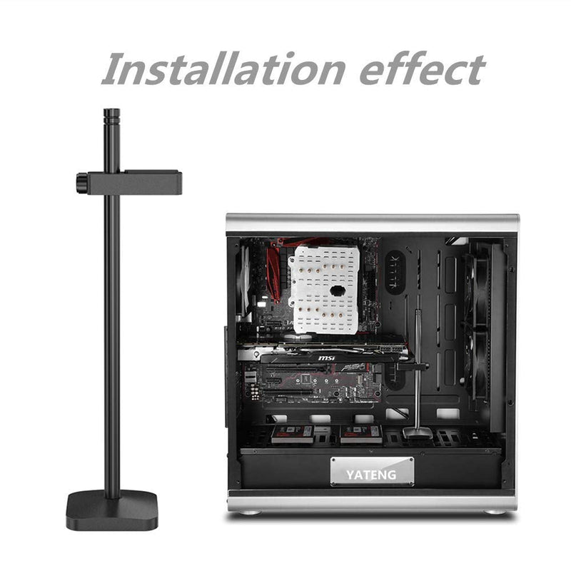  [AUSTRALIA] - MHQJRH Graphics Card GPU Brace Support, Video Card Sag Holder Bracket, Anodized Aerospace Aluminum (Black)