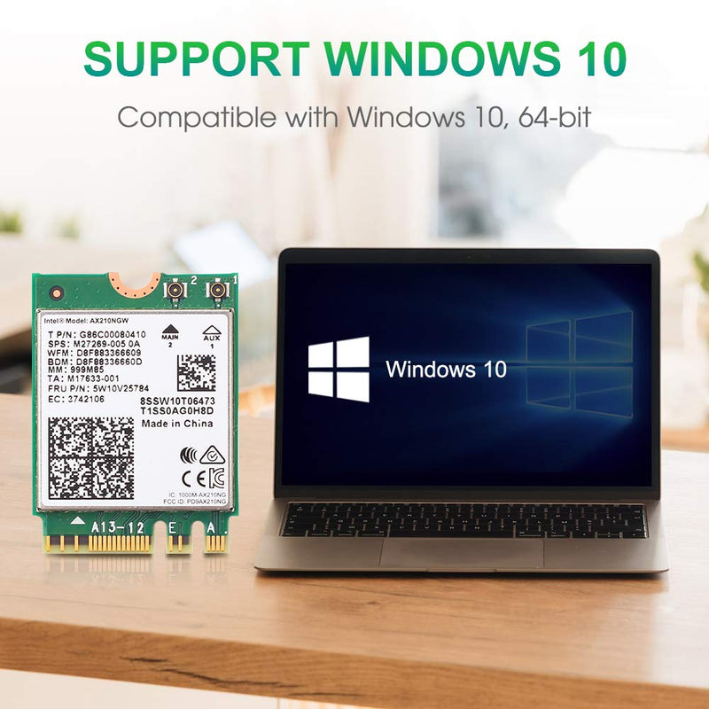  [AUSTRALIA] - FocusFoto AX210NGW Dual Band WiFi Card 6E Intel NGFF 802.11AX 3000Mbps 2.4Ghz/5Ghz Wi-Fi Card with Bluetooth 5.2 for Laptop PC