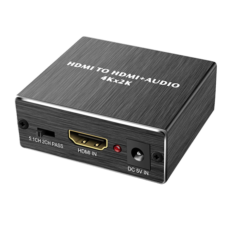  [AUSTRALIA] - Generic T-SIDAKE 4K x 2K HDMI Audio Extractor Splitter, HDMI to HDMI Audio and Optical TOSLINK SPDIF Audio Converter Adapter, (Support 3.5mm Stereo Audio Output), Black, (SDK-A78)