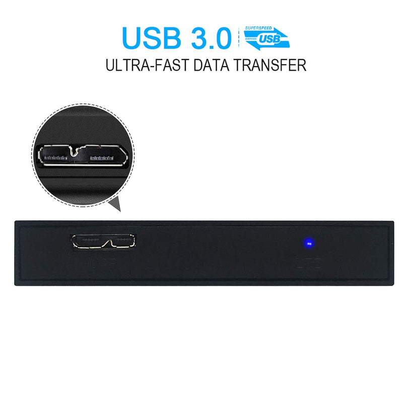  [AUSTRALIA] - 160GB External Hard Drive Portable - HWAYO 2.5'' Ultra Slim HDD Storage USB 3.0 for PC, Laptop, Mac, Chromebook (Black) 160GB Black