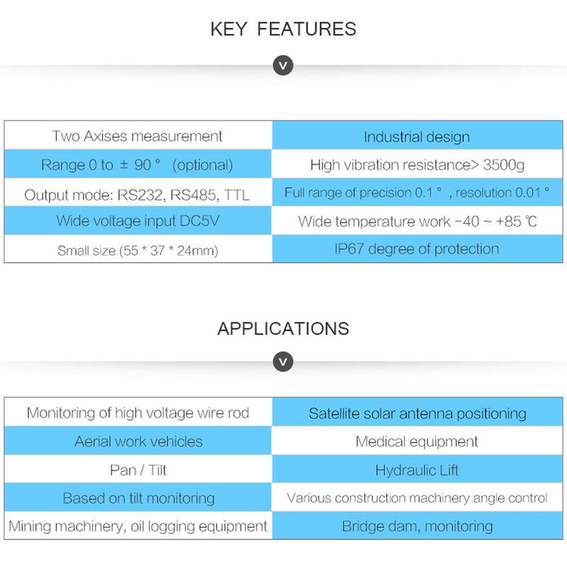 【SINDT-TTL Digital Accelerometer】High-Stability 200Hz MPU6050 3-Axis Acceleration+Gyro+Quaternion+2-Axis Angle(XY 0.05° Accuracy) with Kalman Filtering, IP67 Waterproof Tilt Sensor for Arduino - LeoForward Australia