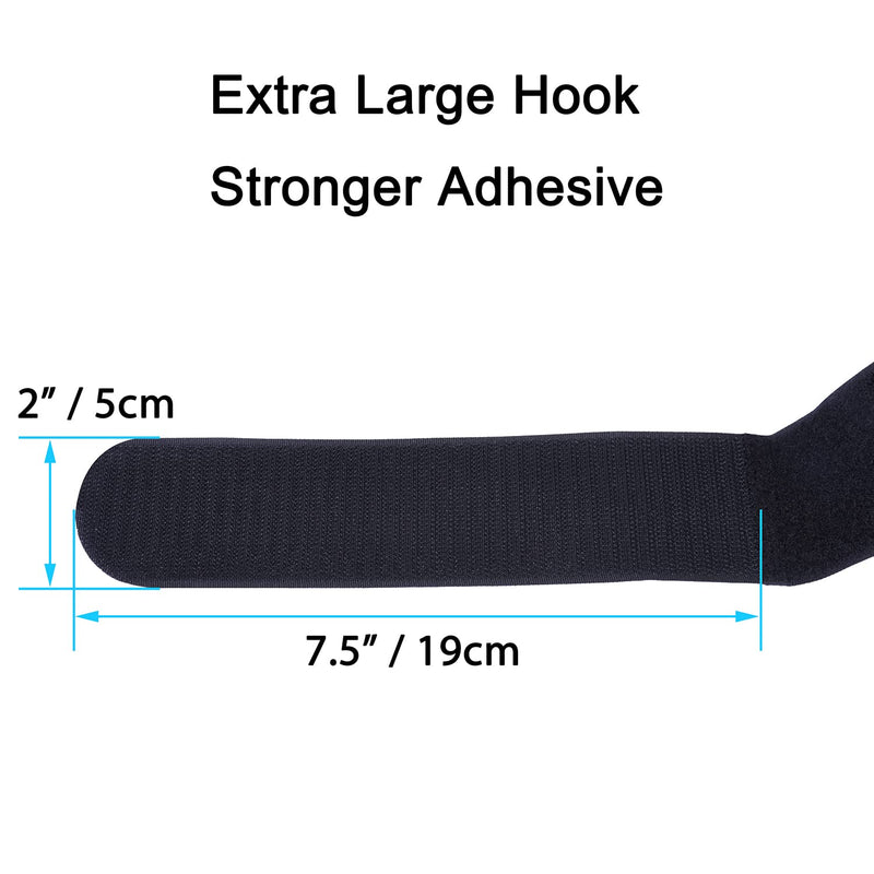  [AUSTRALIA] - Extra Large 4 Pack 2 x 60 Inches Hook and Loop Strap, Reusable Fastening Cable Tie Down Straps by Wisdompro - Reusable, Durable Functional Cinch Cable Straps for Your Home, Office, Workspace Extra Large 4 Pack, 2 x 60 Inch