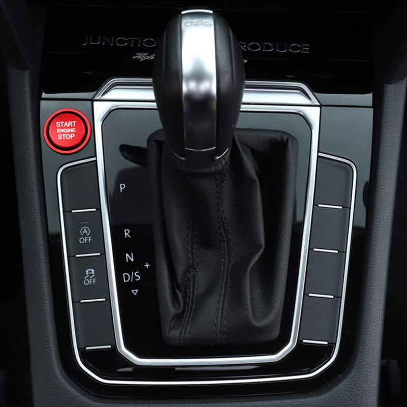 Car Keyless Engine Start Stop Push Button Cover with Surrounding Trim Ring fit for Volkswagen VW Passat B8 B6 CC Tiguan T-ROC Arteon - LeoForward Australia