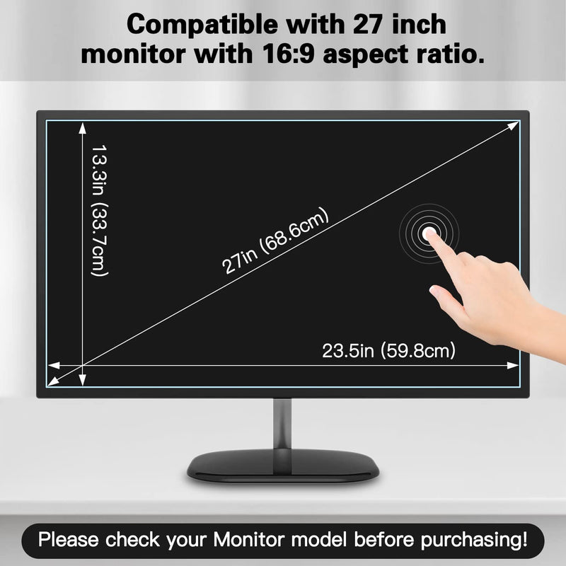  [AUSTRALIA] - 27 Inch Blue Light Screen Protector for Standard or Curved, Reduce Eye Strain Anti Blue Light & Anti Glare Screen Protector for 27'' Widescreen Monitor with 16:9 Aspect Ratio