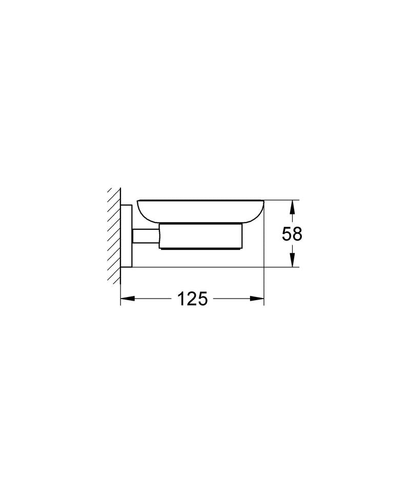 Grohe Essentials Soap Dish With Holder StarLight Chrome 40444001 - LeoForward Australia