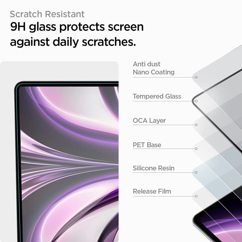  [AUSTRALIA] - Spigen Tempered Glass Screen Protector [Glas.tR Slim] Designed for Macbook Air 13.6 inch (M2 / 2022 released) - 1 Pack