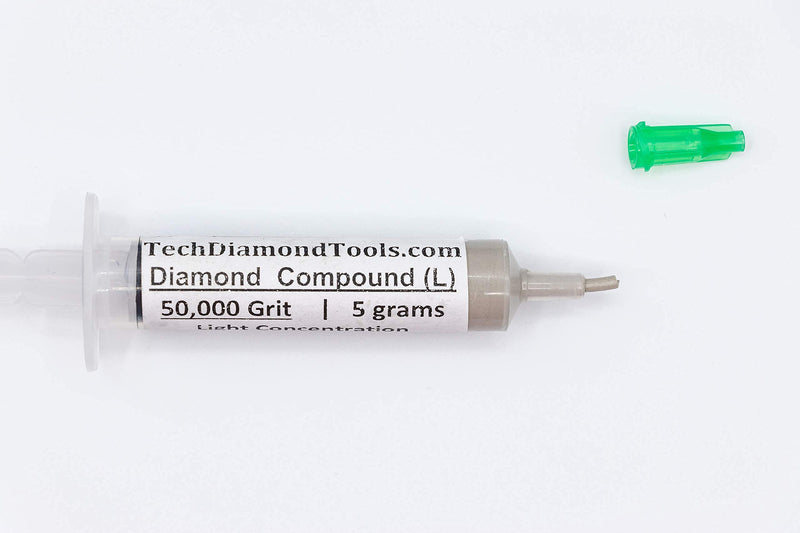  [AUSTRALIA] - TechDiamondTools Diamond Polishing Compound Polishing Paste 50,000 Grit 0-0.5 Microns for Marble Glass Metal Rock Jewelry Resin Silver Chrome Gemstone with 10% of Diamond Powder USA Made