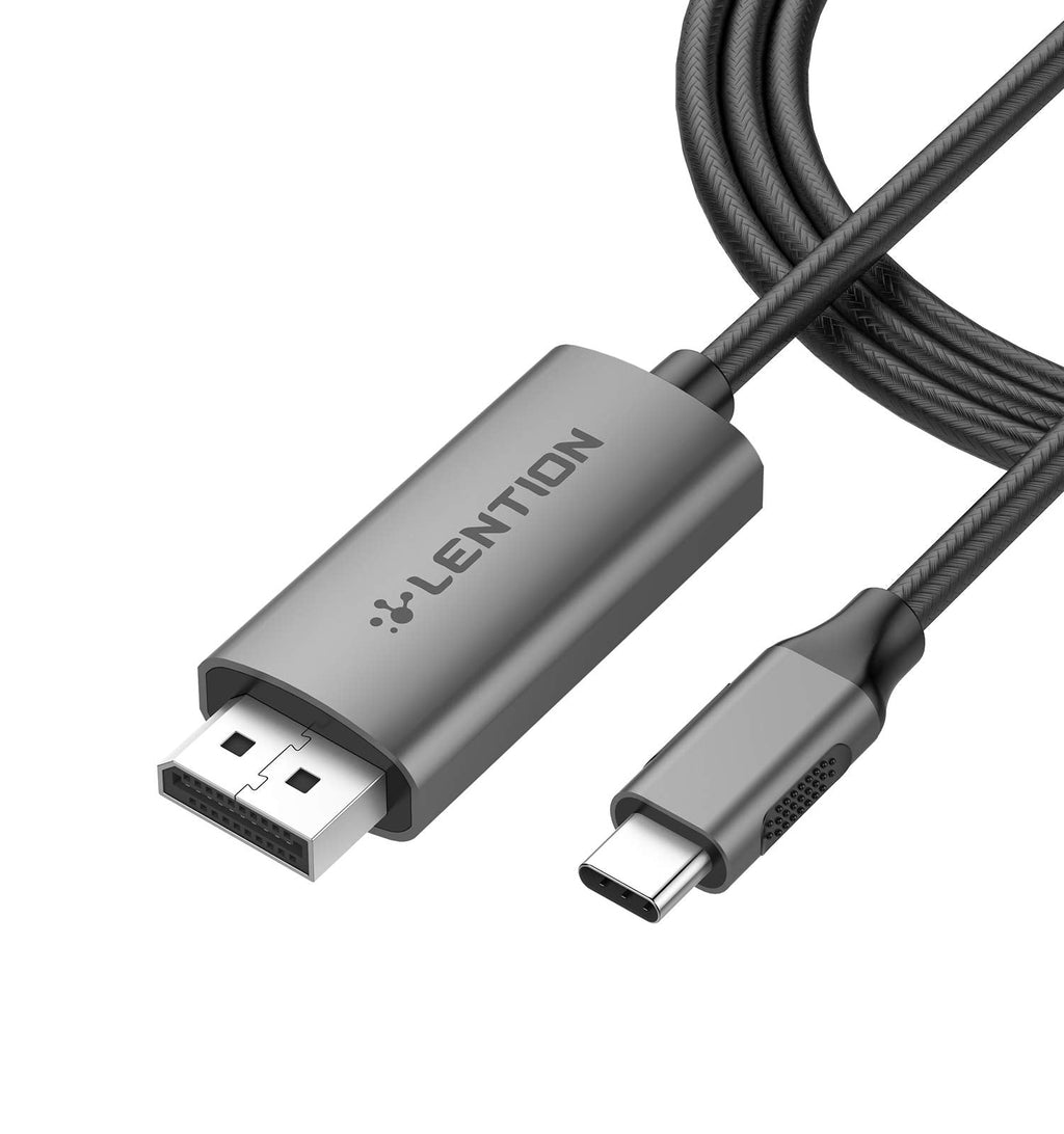  [AUSTRALIA] - LENTION 6FT USB C to DisplayPort Cable Adapter (4K/60Hz) Compatible 2021-2016 MacBook Pro, New iPad/Surface/Mac Air, Samsung S21/S20/S10, Note 21/20, Stable Driver Certified (CB-CU708-2M, Space Gray)