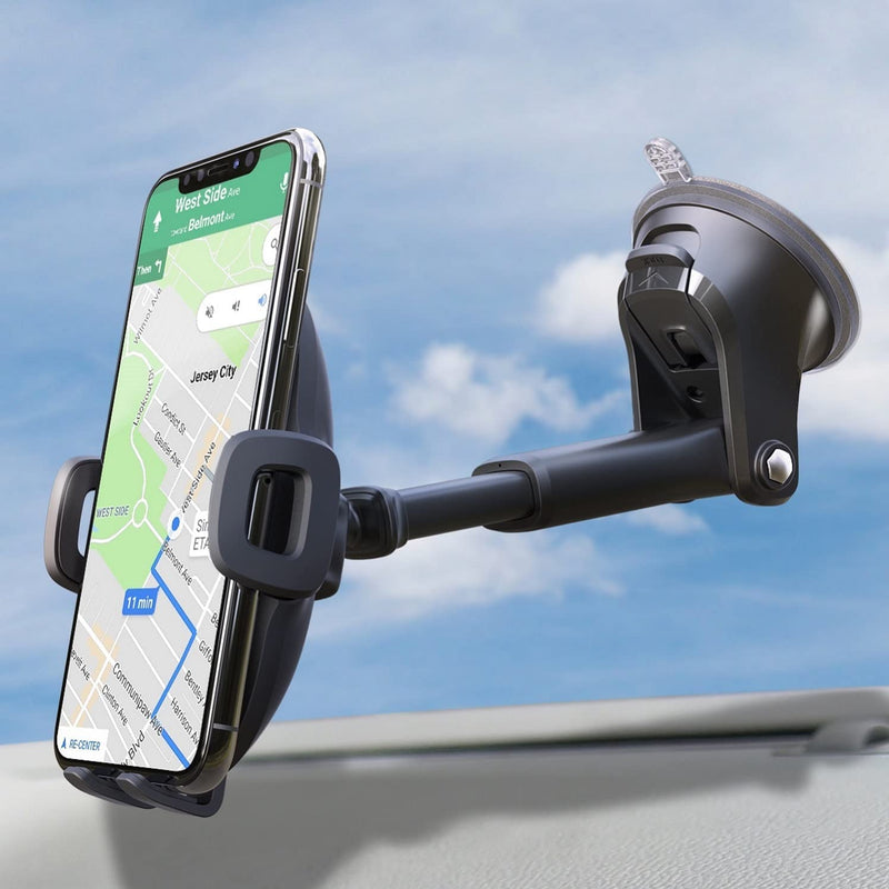  [AUSTRALIA] - APPS2Car Suction Cup Phone Holder Windshield/Dashboard/Window, Universal Dashboard & Windshield Suction Cup Car Phone Mount with Strong Sticky Gel Pad, Compatible with iPhone, Samsung &Other Cellphone